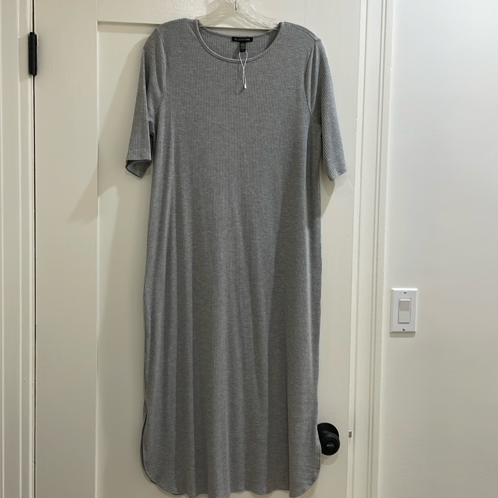 Eileen Fisher Large, grey dress. New without tags.